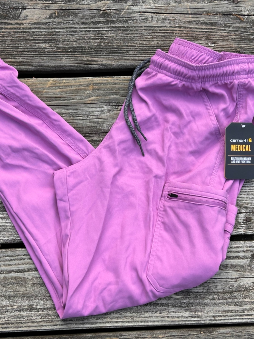 Carhartt Force Cargo Jogger Scrub Pants Purple Medical Workwear Petite M NWT - Picture 2 of 8